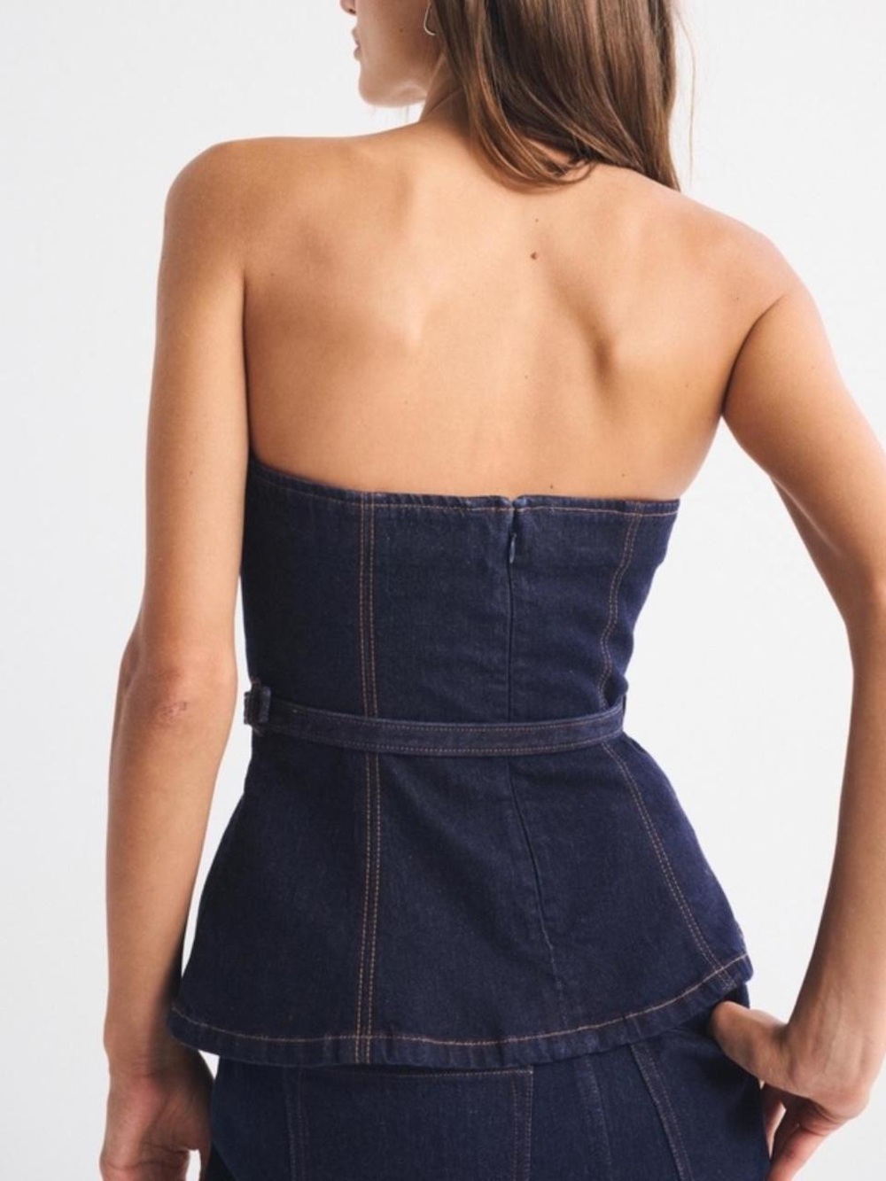 Belted Denim Top - Picture 2 of 2